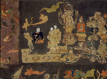 中宮寺本尊　国宝菩薩半跏像(寺伝如意輪観音)　右からのお顔の画像